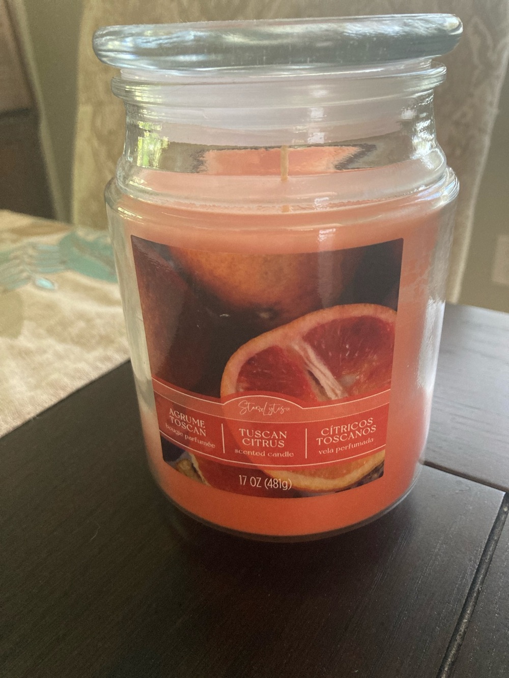 Tuscan Citrus Scented Jar Candle - Orange
